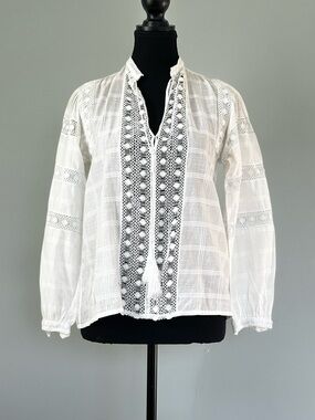 Timeless Vintage 70’s Yves Saint Laurent Rive Gauche Lace Blouse | Boho Romantic